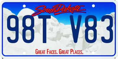 SD license plate 98TV83