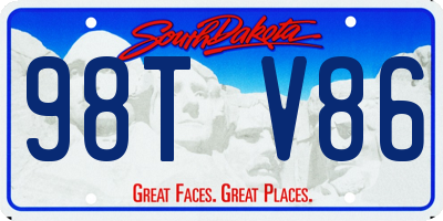 SD license plate 98TV86