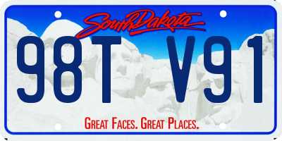 SD license plate 98TV91