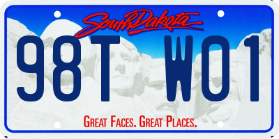 SD license plate 98TW01