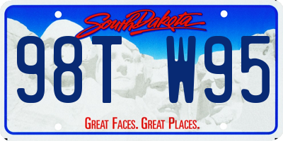 SD license plate 98TW95