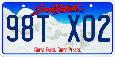 SD license plate 98TX02