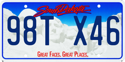 SD license plate 98TX46