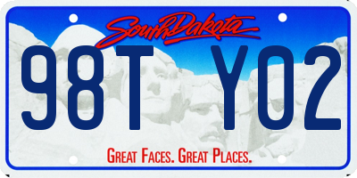 SD license plate 98TY02