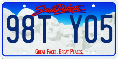 SD license plate 98TY05