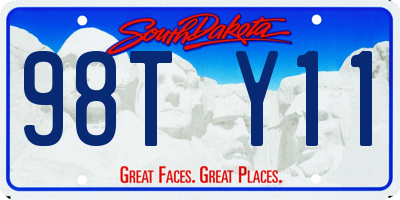 SD license plate 98TY11