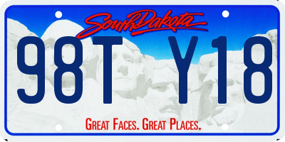 SD license plate 98TY18