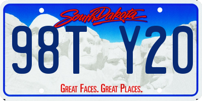 SD license plate 98TY20