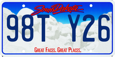 SD license plate 98TY26