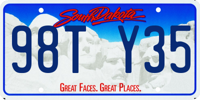 SD license plate 98TY35
