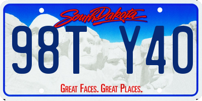 SD license plate 98TY40