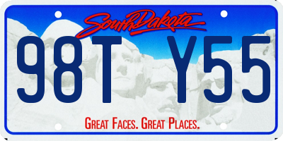 SD license plate 98TY55