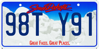 SD license plate 98TY91