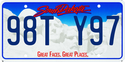 SD license plate 98TY97