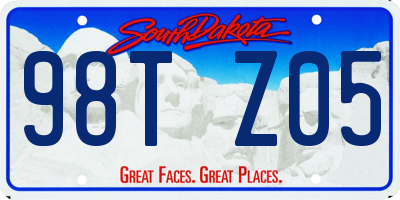 SD license plate 98TZ05