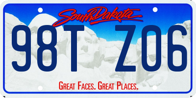 SD license plate 98TZ06
