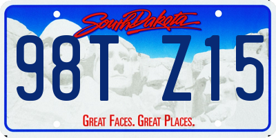 SD license plate 98TZ15
