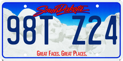 SD license plate 98TZ24
