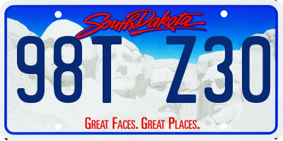 SD license plate 98TZ30