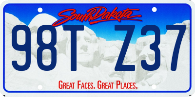 SD license plate 98TZ37