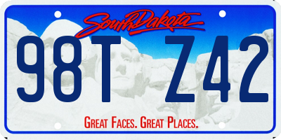 SD license plate 98TZ42