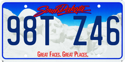 SD license plate 98TZ46