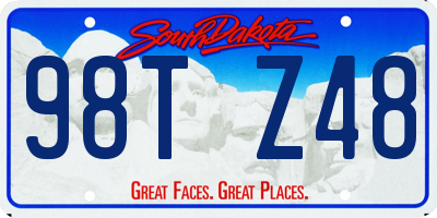 SD license plate 98TZ48