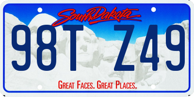 SD license plate 98TZ49