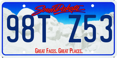 SD license plate 98TZ53