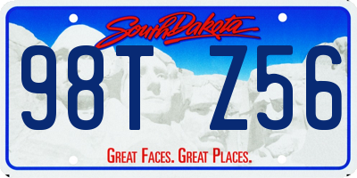 SD license plate 98TZ56