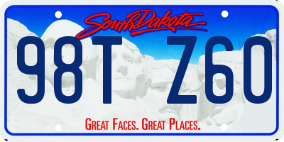 SD license plate 98TZ60