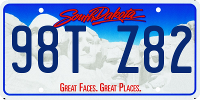 SD license plate 98TZ82