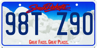 SD license plate 98TZ90