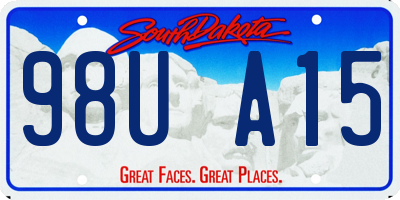 SD license plate 98UA15