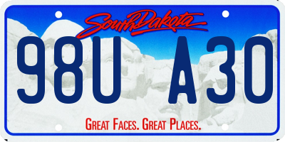 SD license plate 98UA30