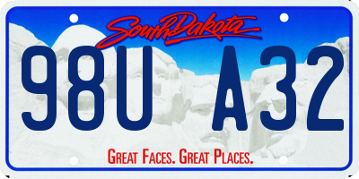 SD license plate 98UA32