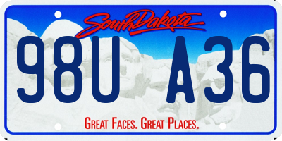 SD license plate 98UA36