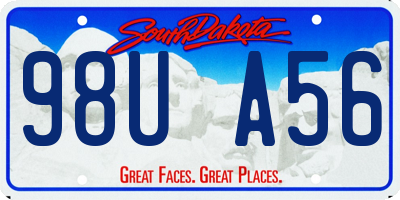 SD license plate 98UA56