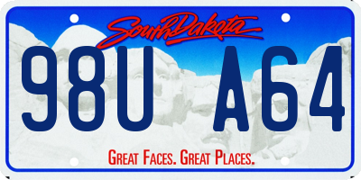 SD license plate 98UA64