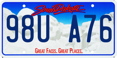 SD license plate 98UA76