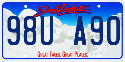 SD license plate 98UA90