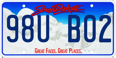 SD license plate 98UB02
