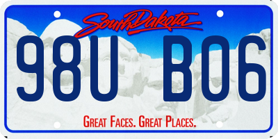 SD license plate 98UB06