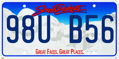 SD license plate 98UB56