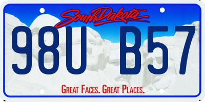 SD license plate 98UB57