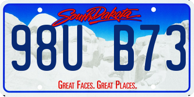 SD license plate 98UB73