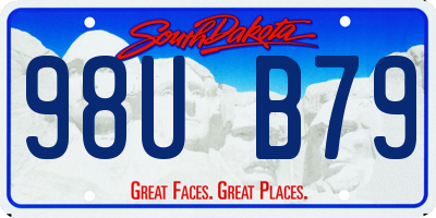 SD license plate 98UB79