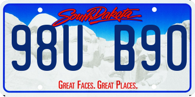 SD license plate 98UB90