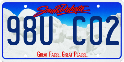 SD license plate 98UC02