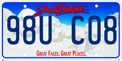 SD license plate 98UC08